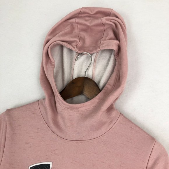 Under Armour Women's Size Small ColdGear Loose Fit Pink Fleece Lined Hoodie - Picture 2 of 9